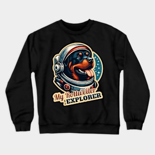 Astronaut Rottweiler Crewneck Sweatshirt